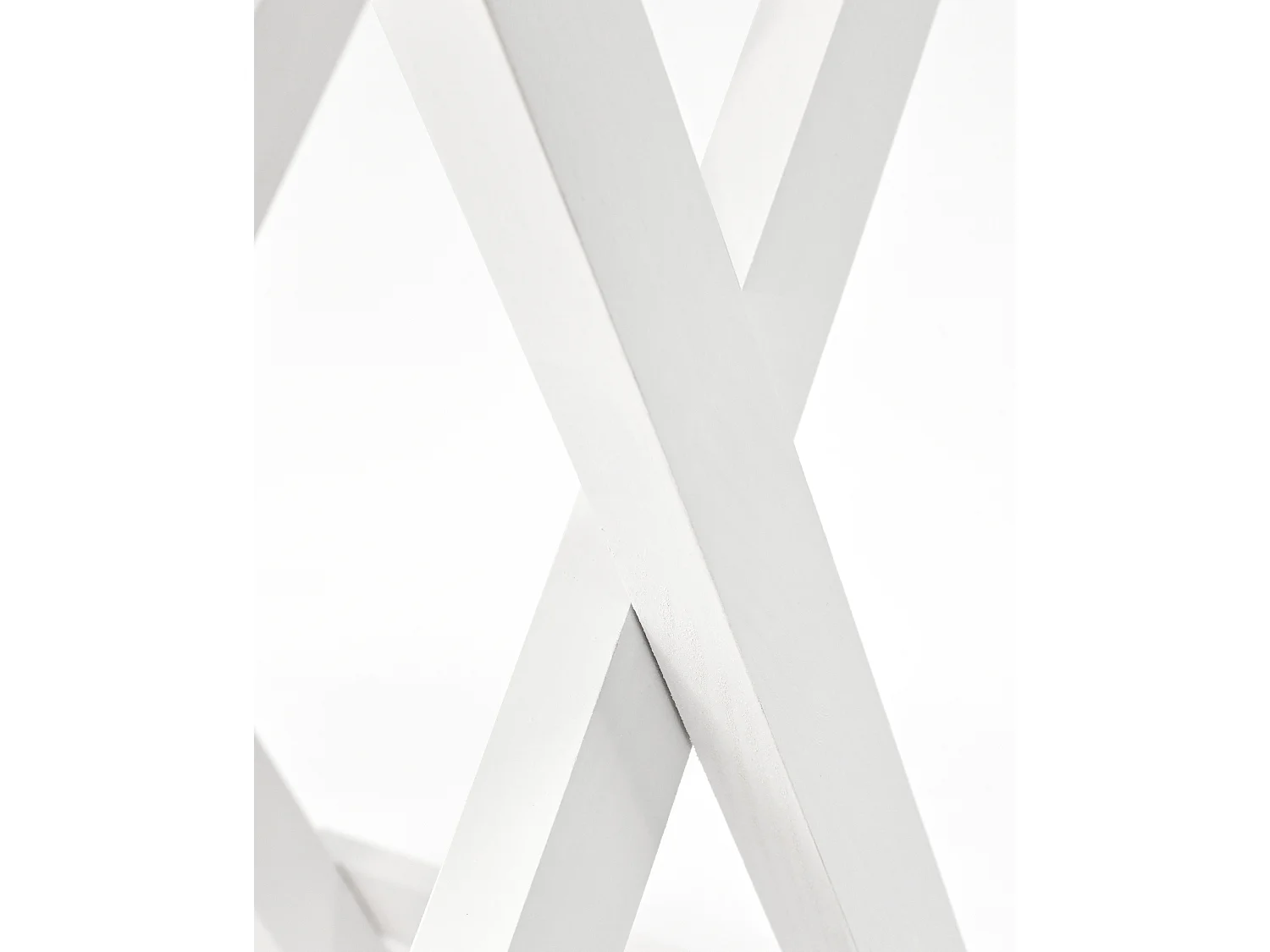 Mesita de madera maciza plegable en tono blanco de 48,5x53cm - MAIA - DECOWOOD