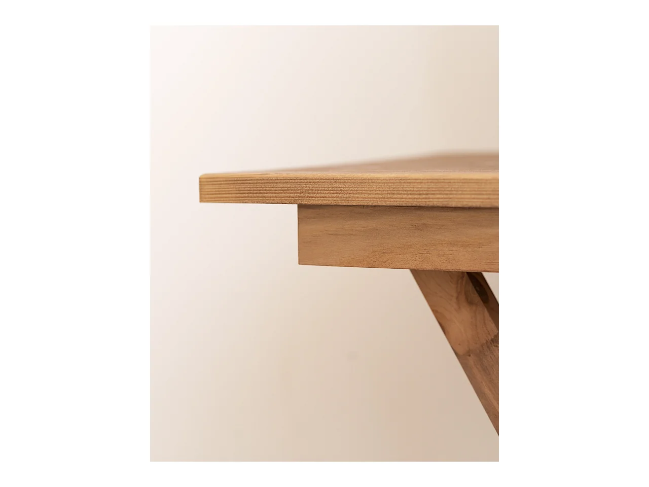 Mesita de madera maciza plegable en tono roble oscuro de 48,5x53cm - MAIA - DECOWOOD