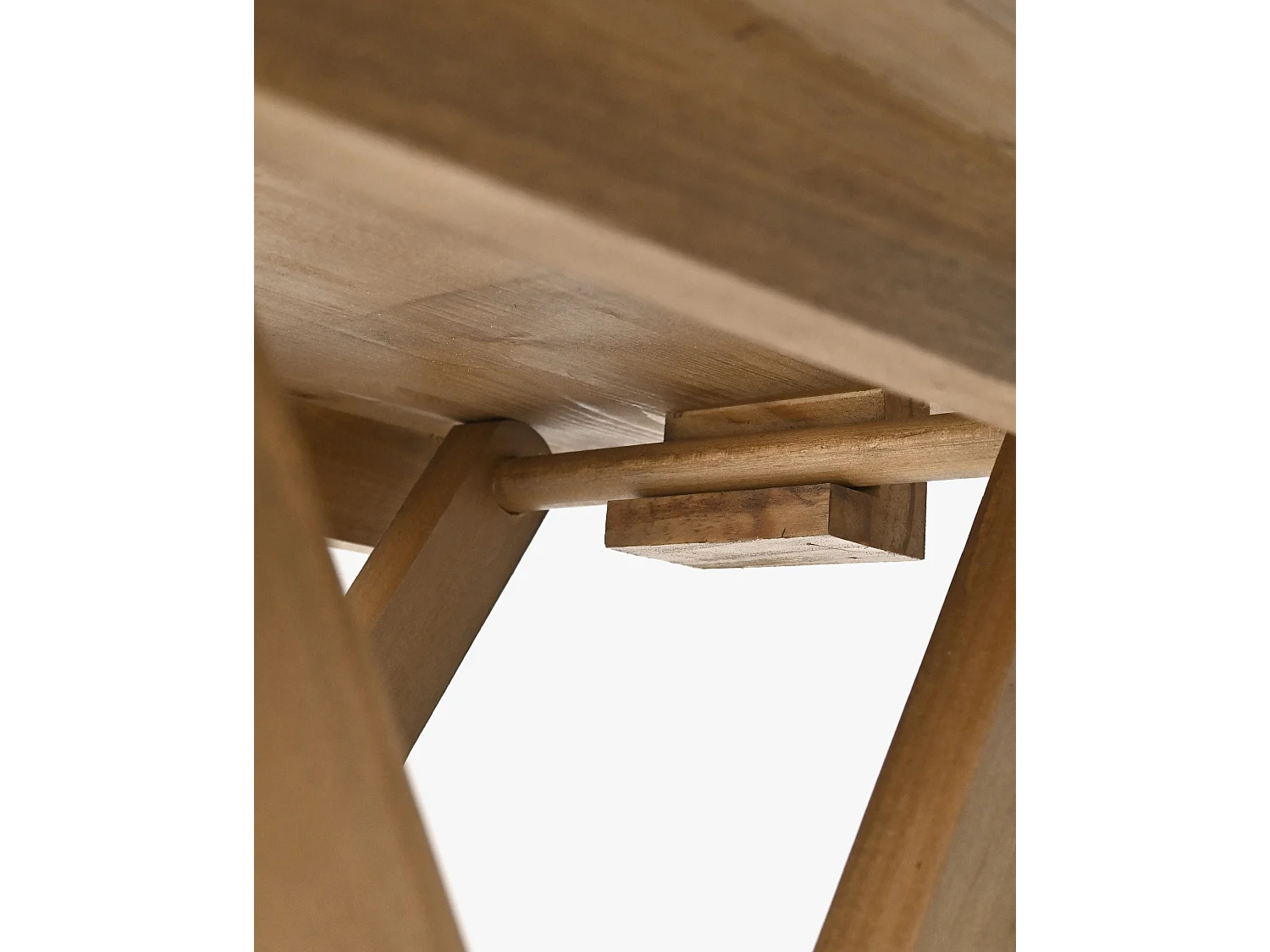 Table basse pliante en bois de pin vieilli 48,5x53cm