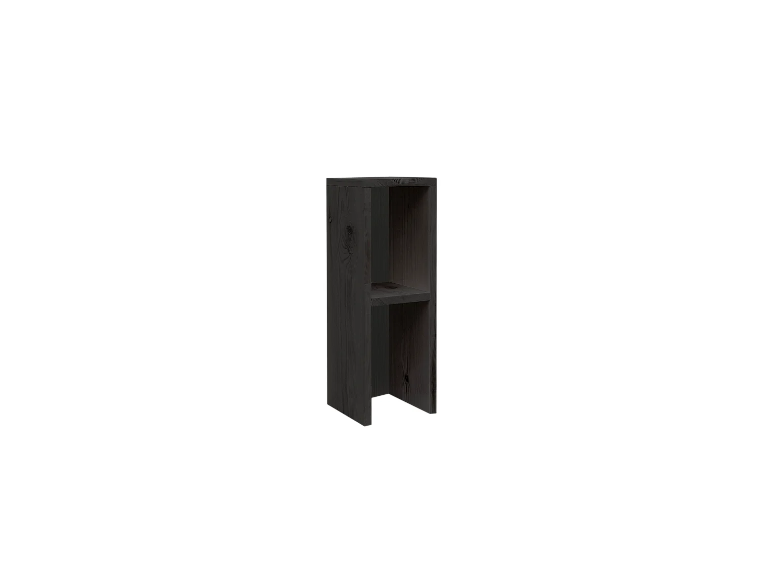 Table de chevet en bois de sapin noir 60x20cm - LINA - DECOWOOD