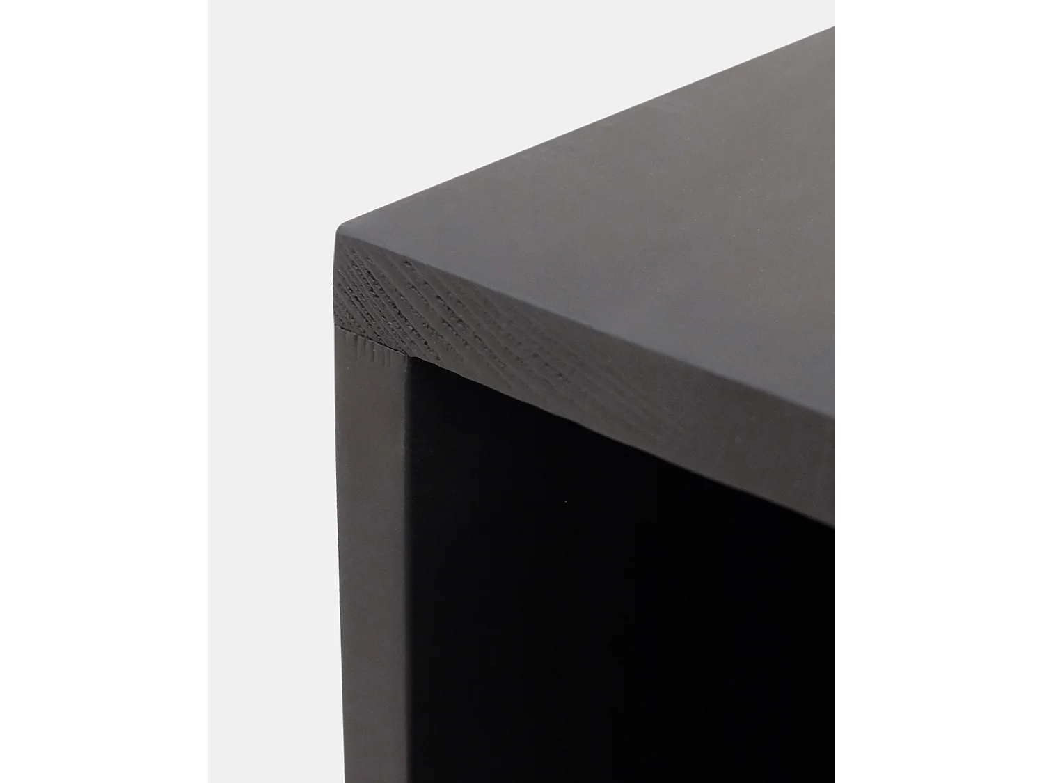 Comodino in legno massello in tono nero 20x60cm - LINA - DECOWOOD