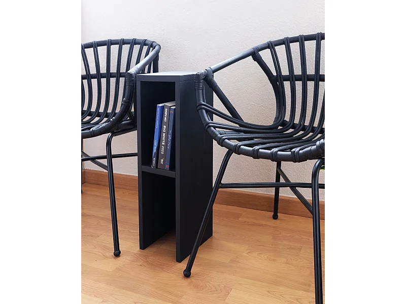 Mesa de noche o auxiliar de madera de abeto Decowood con balda en color natural de 60x20cm - LINA - DECOWOOD