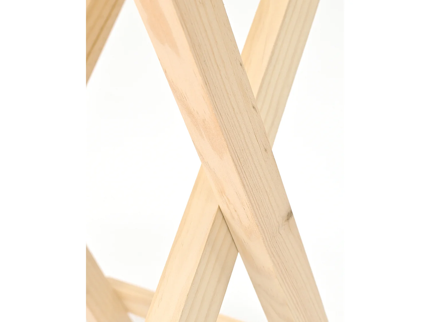 Table basse pliante en bois de pin naturel 48,5x53cm