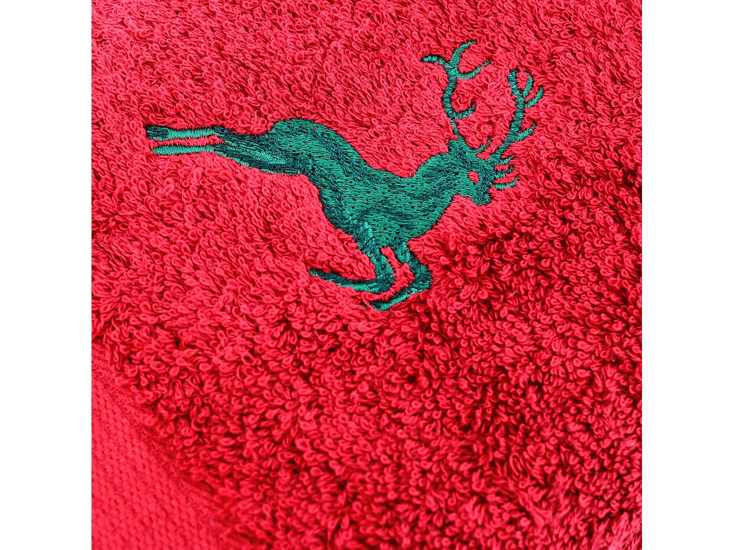 Drap de douche 70x130 cm HIRSH Bordeaux/Vert 600 g/m2