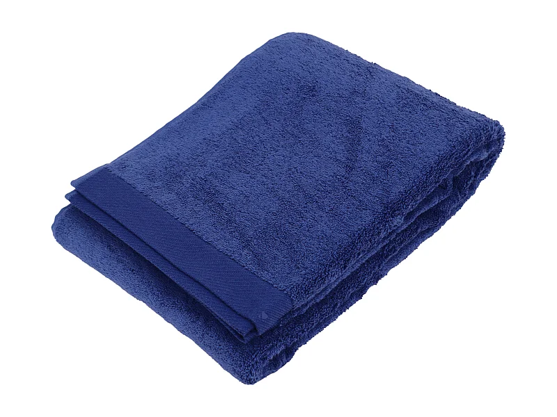 Drap de bain 100x150 cm coton peigné ALBA bleu marine
