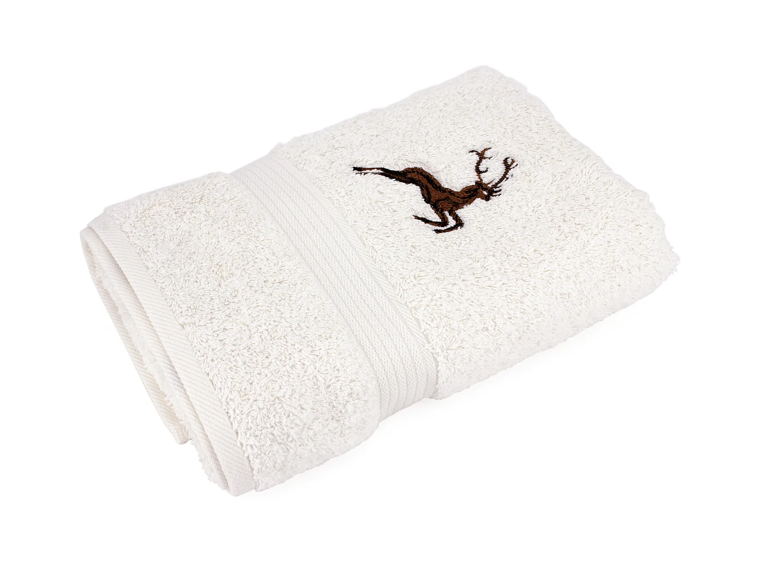 Drap de douche 70x130 cm HIRSH Beige/Marron 600 g/m2