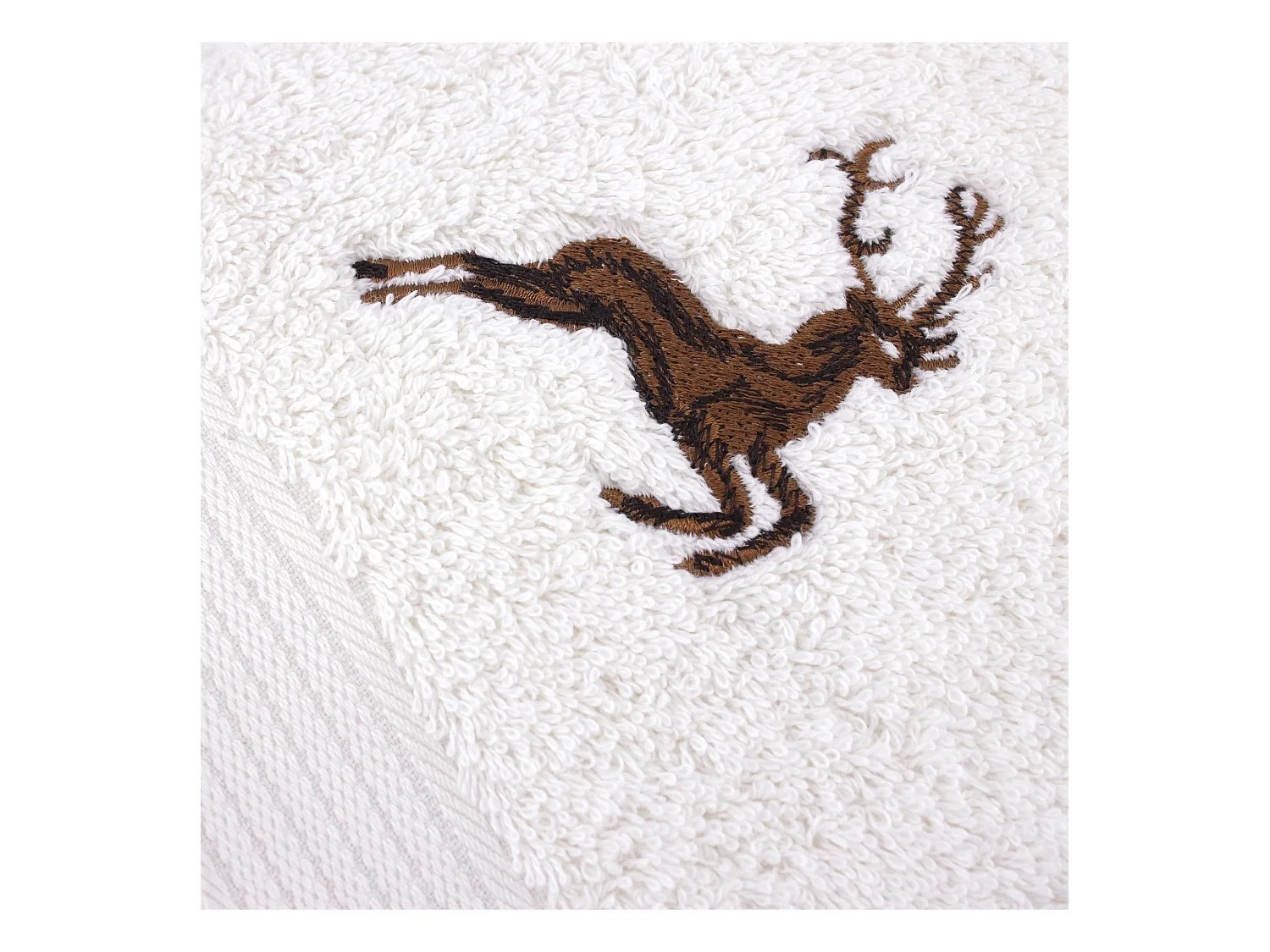 Drap de douche 70x130 cm HIRSH Beige/Marron 600 g/m2