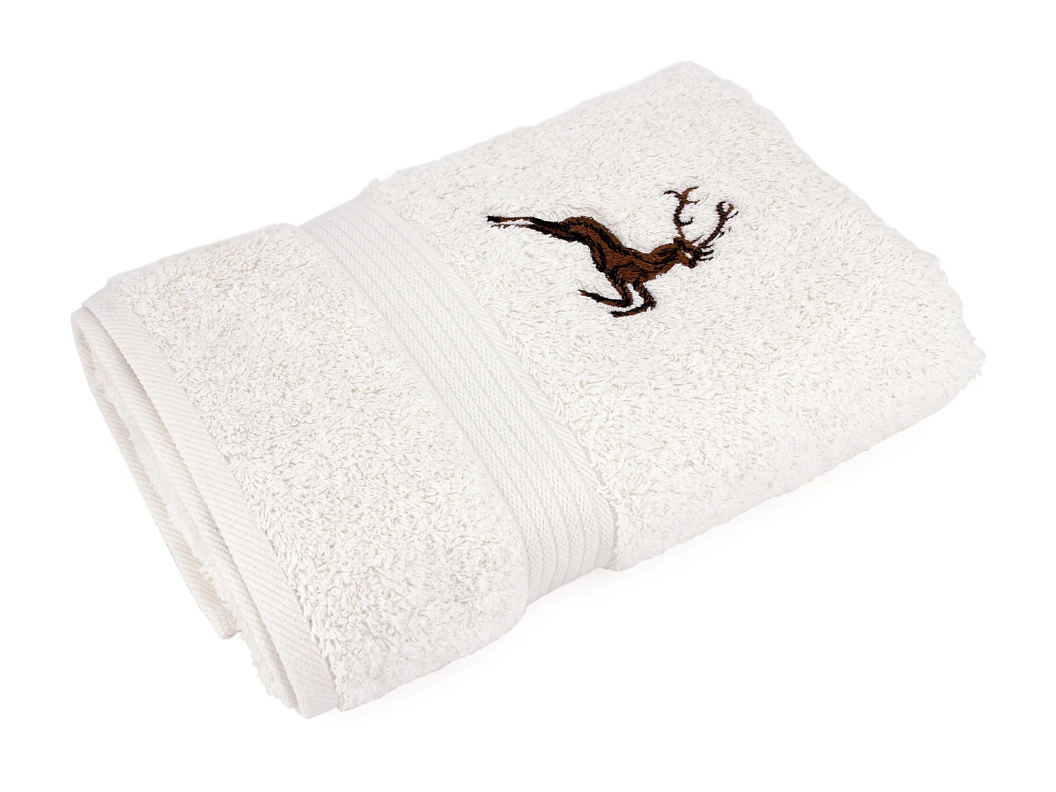 Drap de douche 70x130 cm HIRSH Beige/Marron 600 g/m2