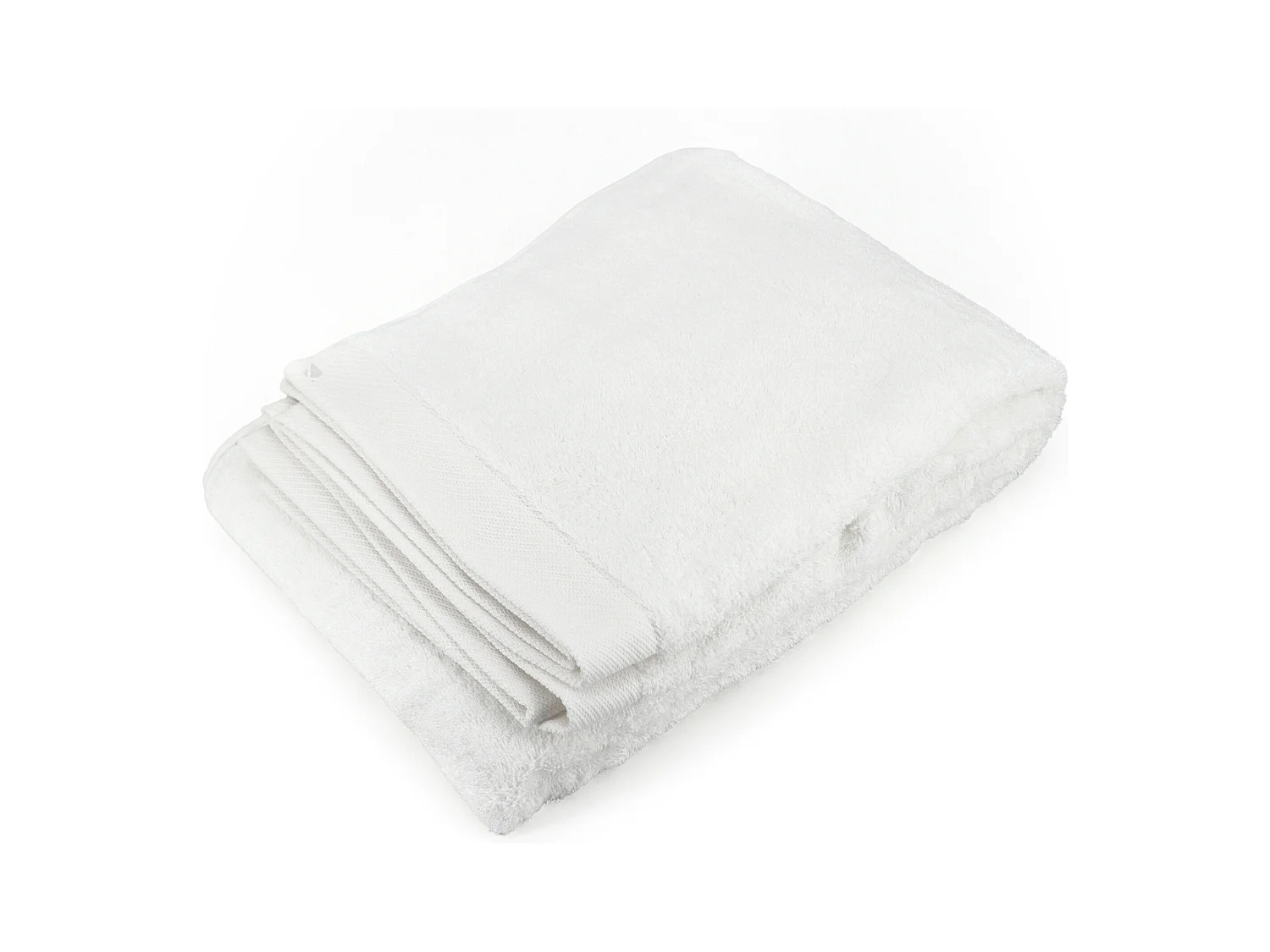 Drap de bain 100x150 cm coton peigné ALBA blanc