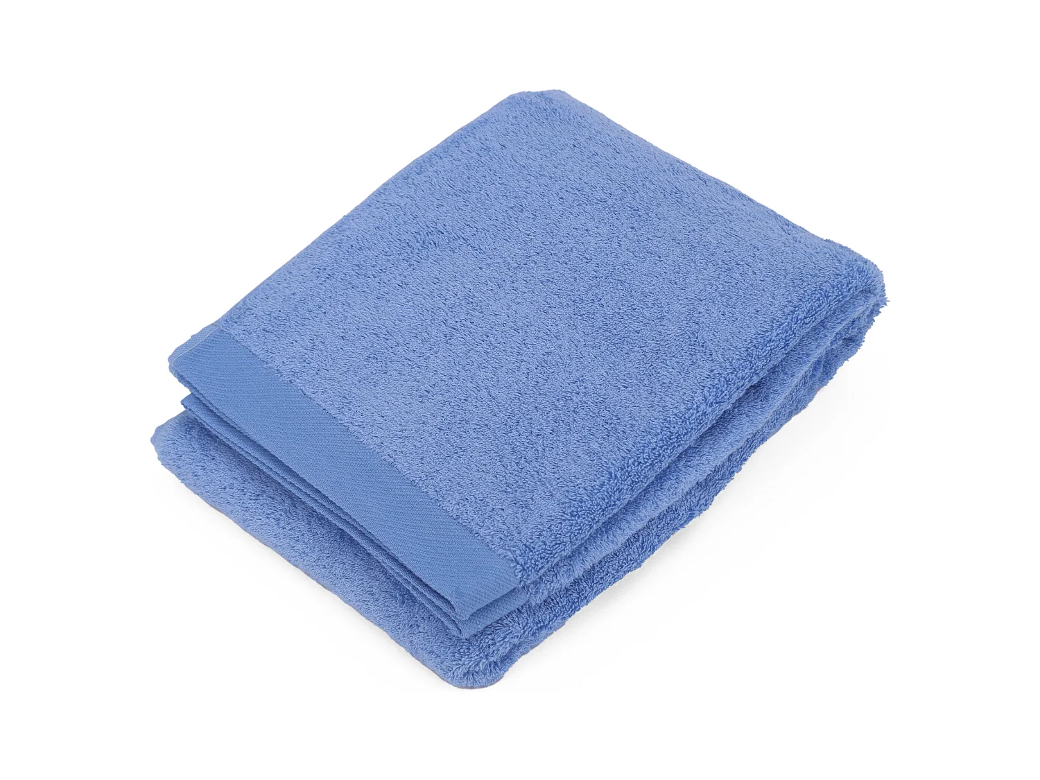 Drap de bain 100x150 cm coton peigné ALBA bleu mer