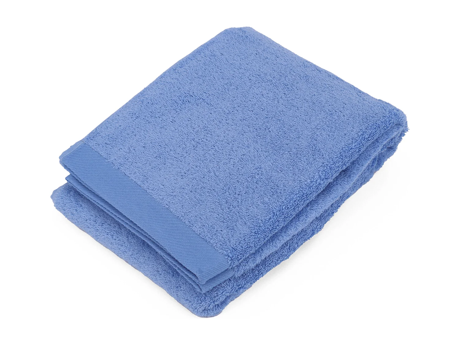 Drap de bain 100x150 cm coton peigné ALBA bleu mer