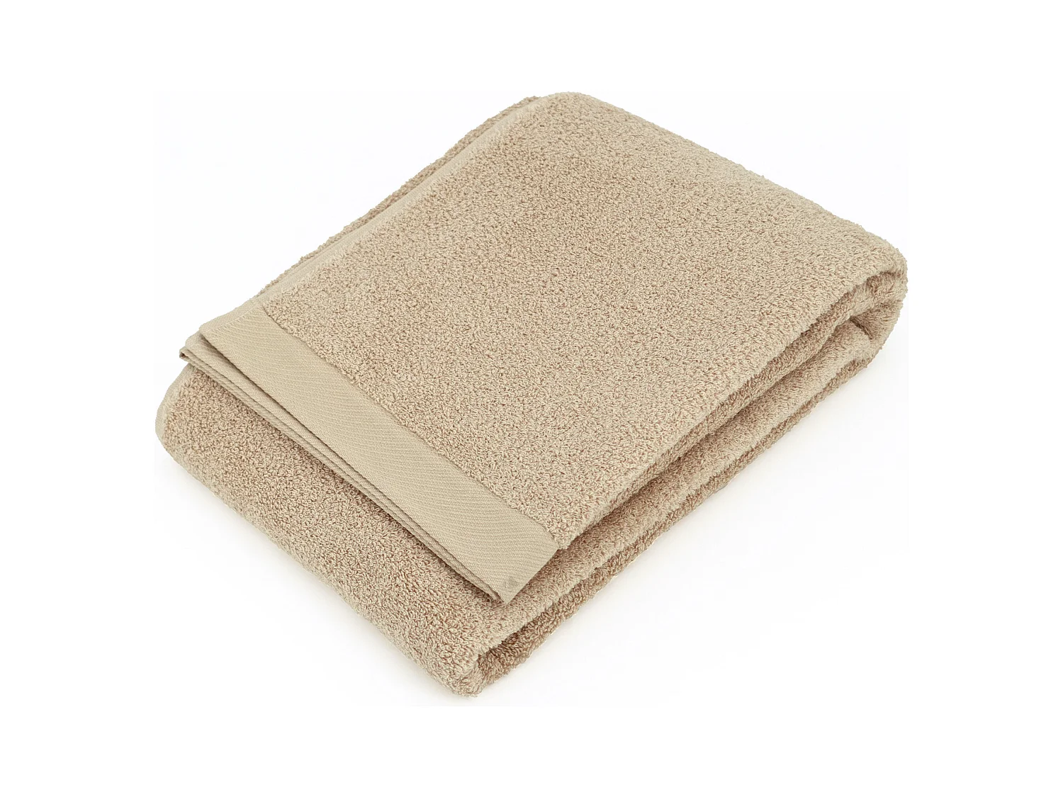 Drap de bain 100x150 cm coton peigné ALBA beige