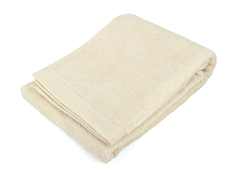 Drap de bain 100x150 cm coton peigné ALBA ivoire