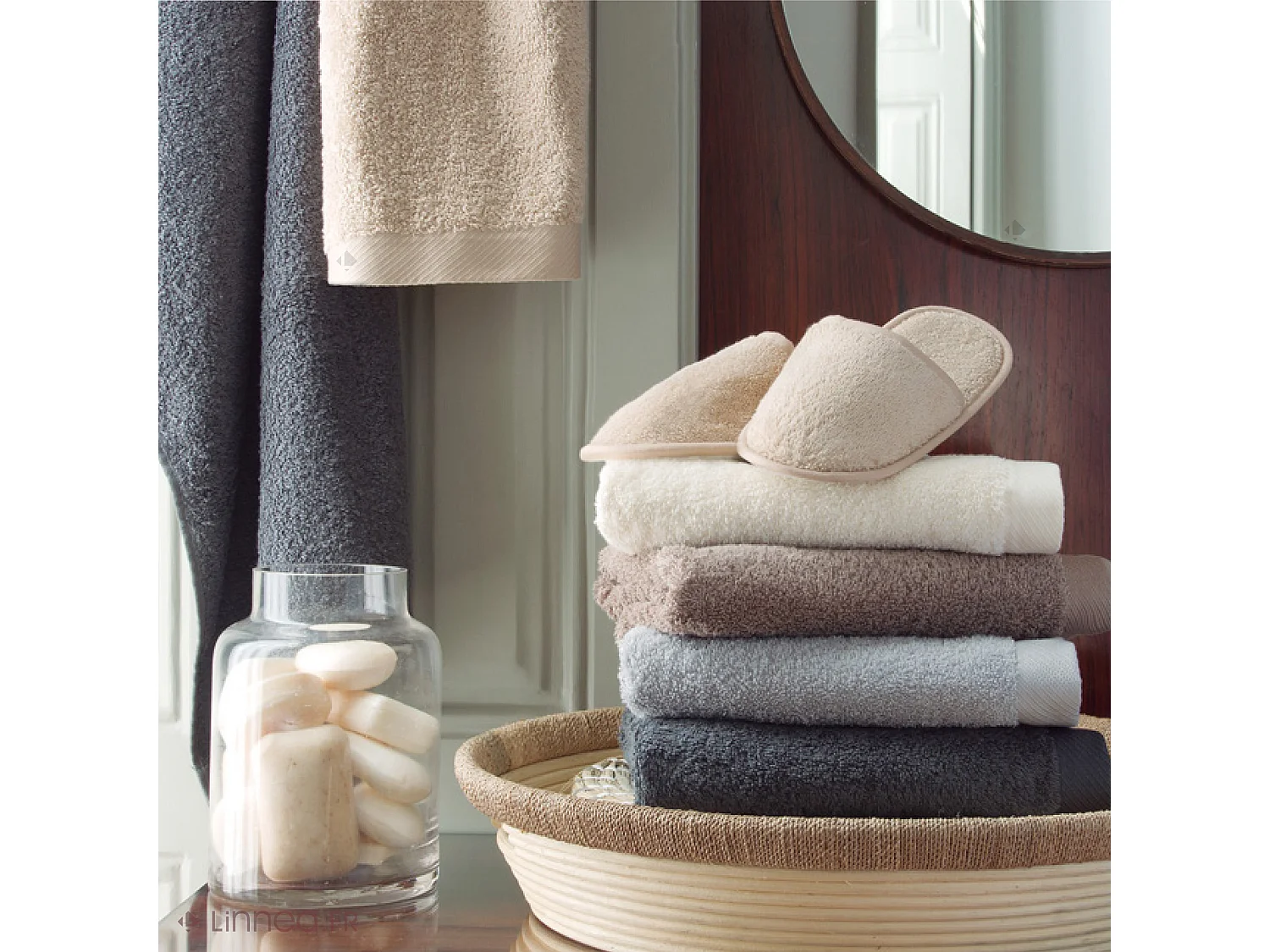 Drap de bain 100x150 cm coton peigné ALBA ivoire