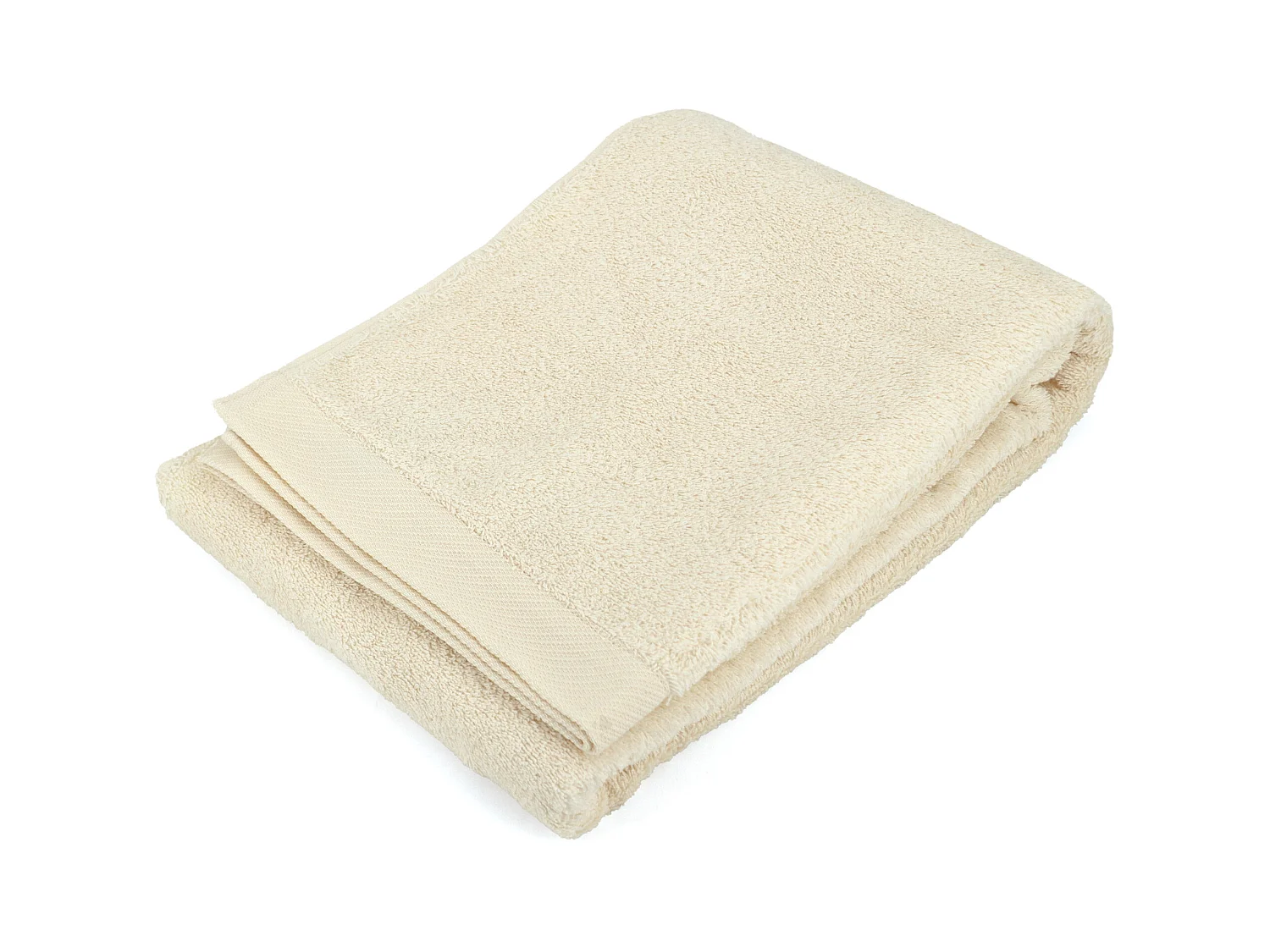 Drap de bain 100x150 cm coton peigné ALBA ivoire