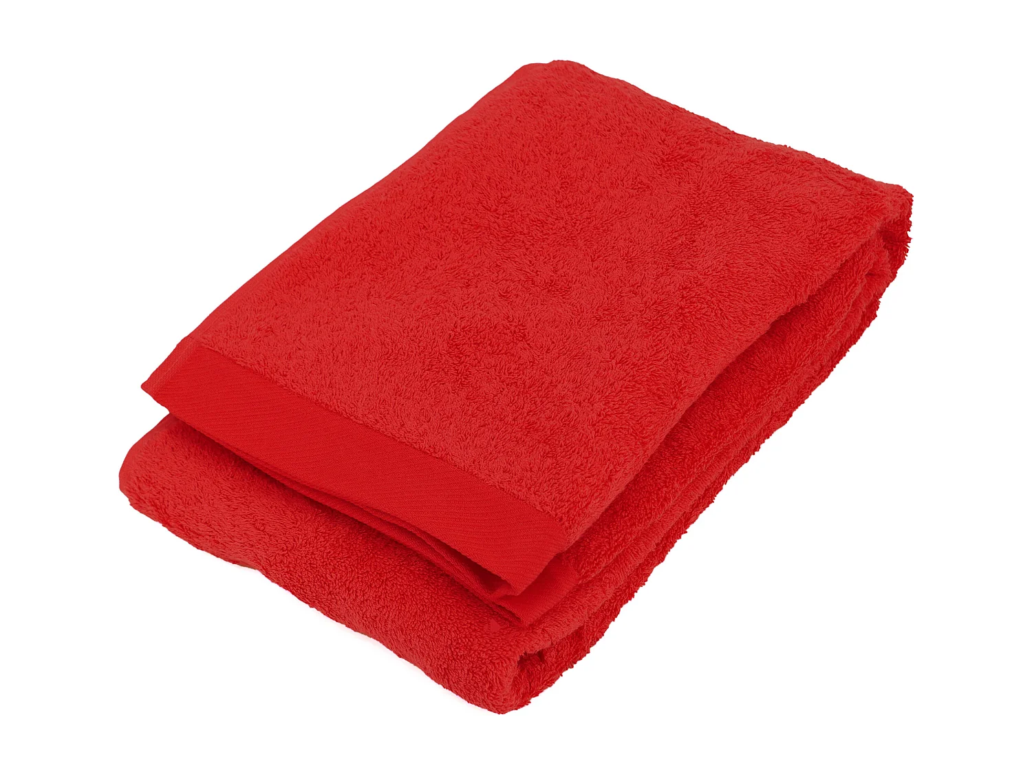 Drap de bain 100x150 cm coton peigné ALBA rouge
