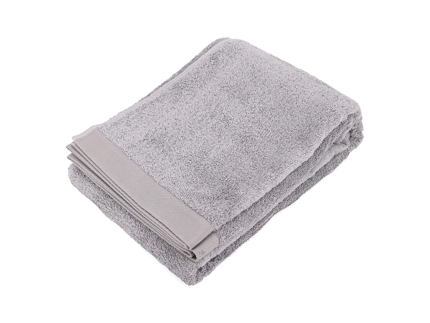 Drap de bain 100x150 cm coton peigné ALBA argent