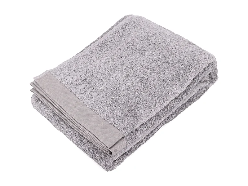 Drap de bain 100x150 cm coton peigné ALBA argent