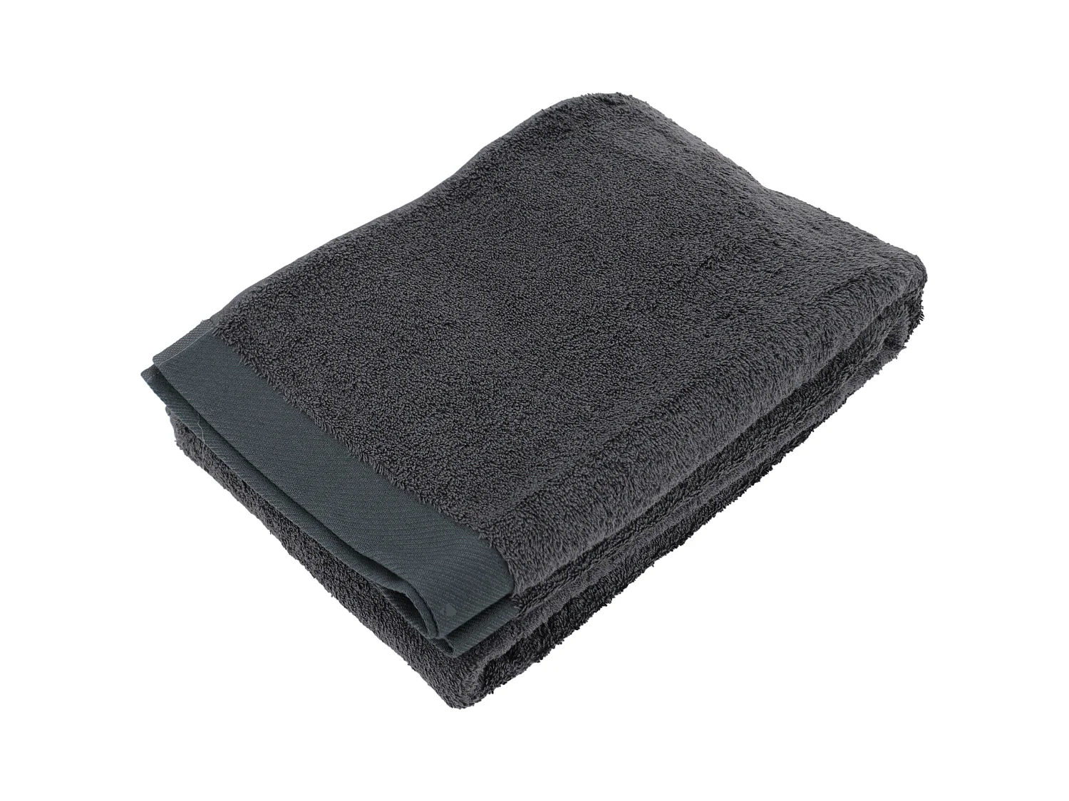 Drap de bain 100x150 cm coton peigné ALBA anthracite