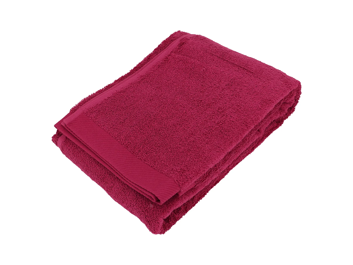 Drap de bain 100x150 cm coton peigné ALBA prune