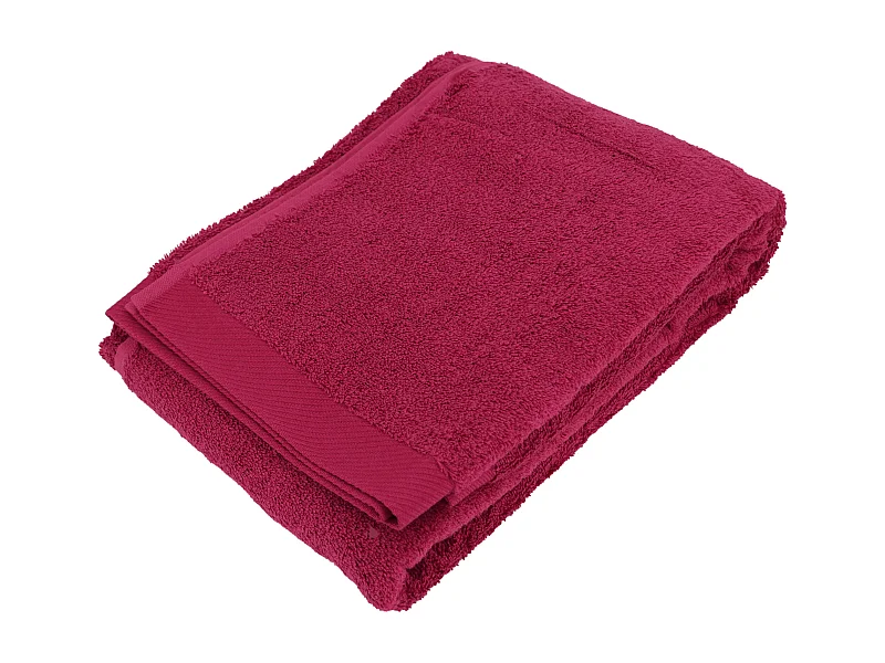 Drap de bain 100x150 cm coton peigné ALBA prune