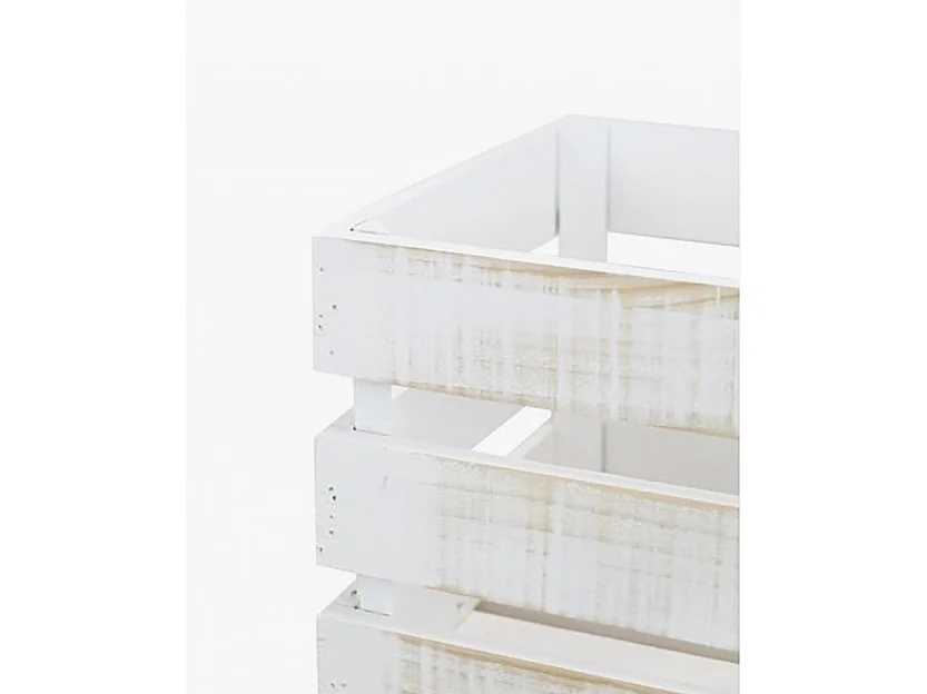 Caja de madera maciza decapada de 49x30,5x25,5cm - BOX - DECOWOOD