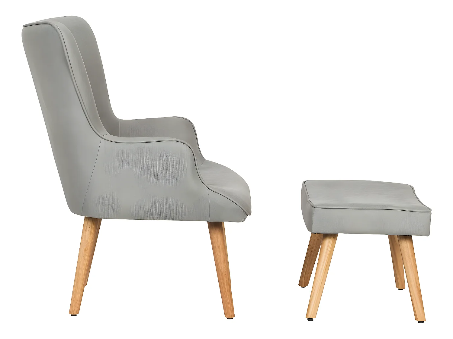 Poltrona "Odense" in stile scandinavo - Grigio chiaro