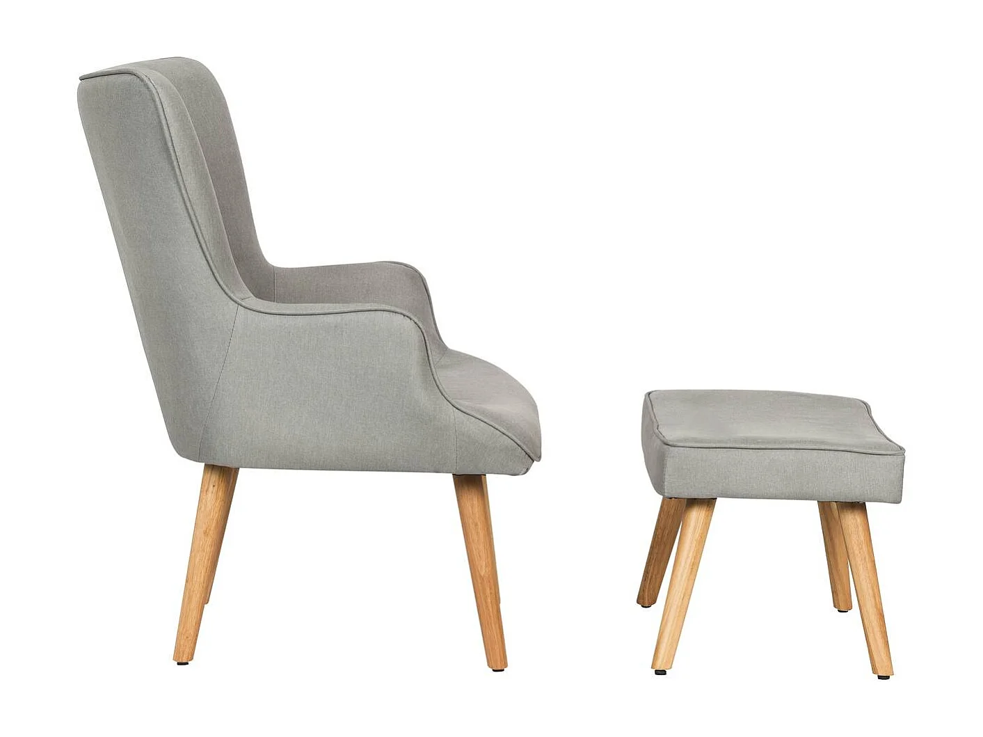 Poltrona "Odense" in stile scandinavo - Grigio chiaro