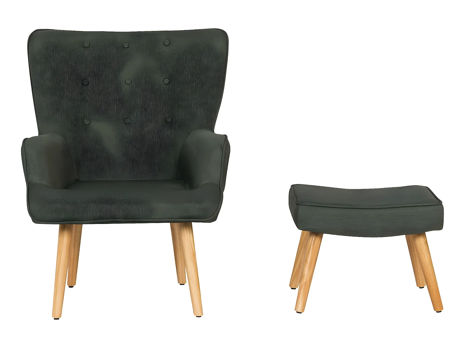 Sessel aus Stoff skandinavischer Stil "Odense" - 1 Person - Dunkelgrau