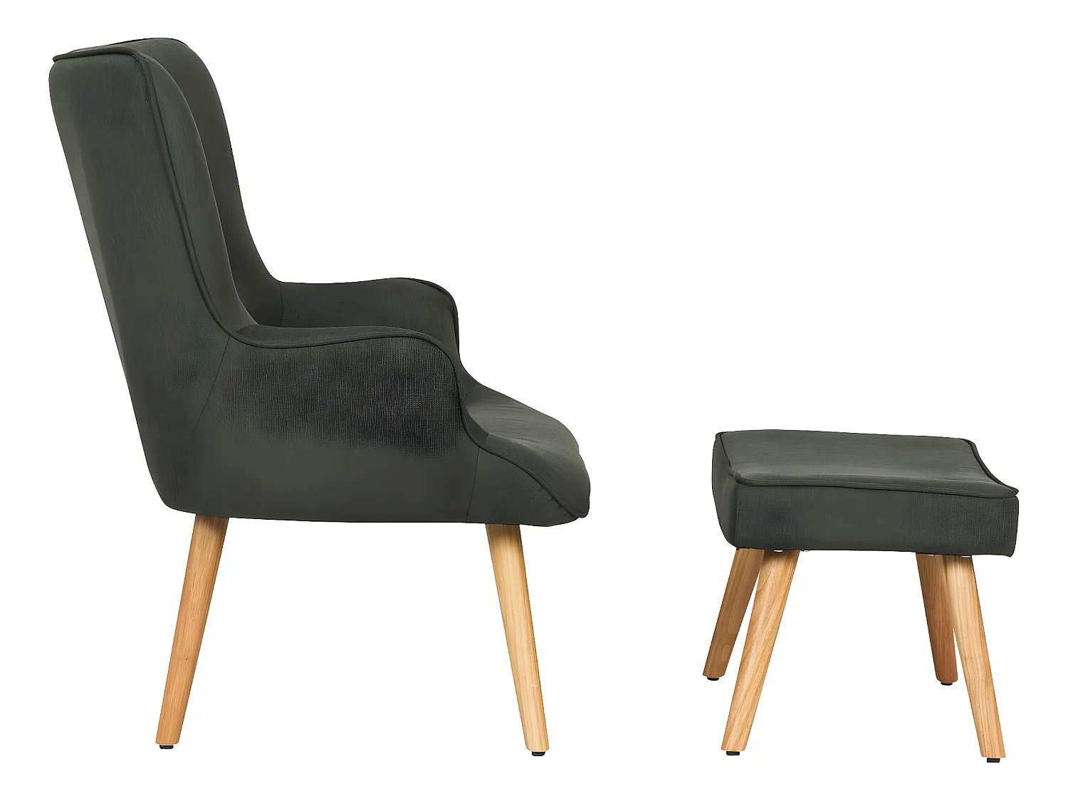 Sessel aus Stoff skandinavischer Stil "Odense" - 1 Person - Dunkelgrau