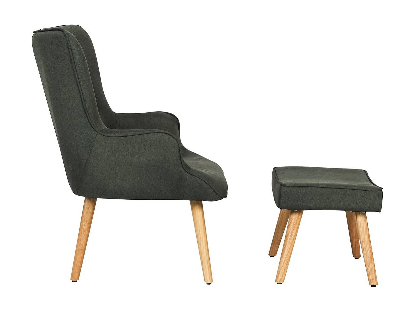 Poltrona estilo escandinavo tecido "Odense" - 1 lugar - Cinza escuro