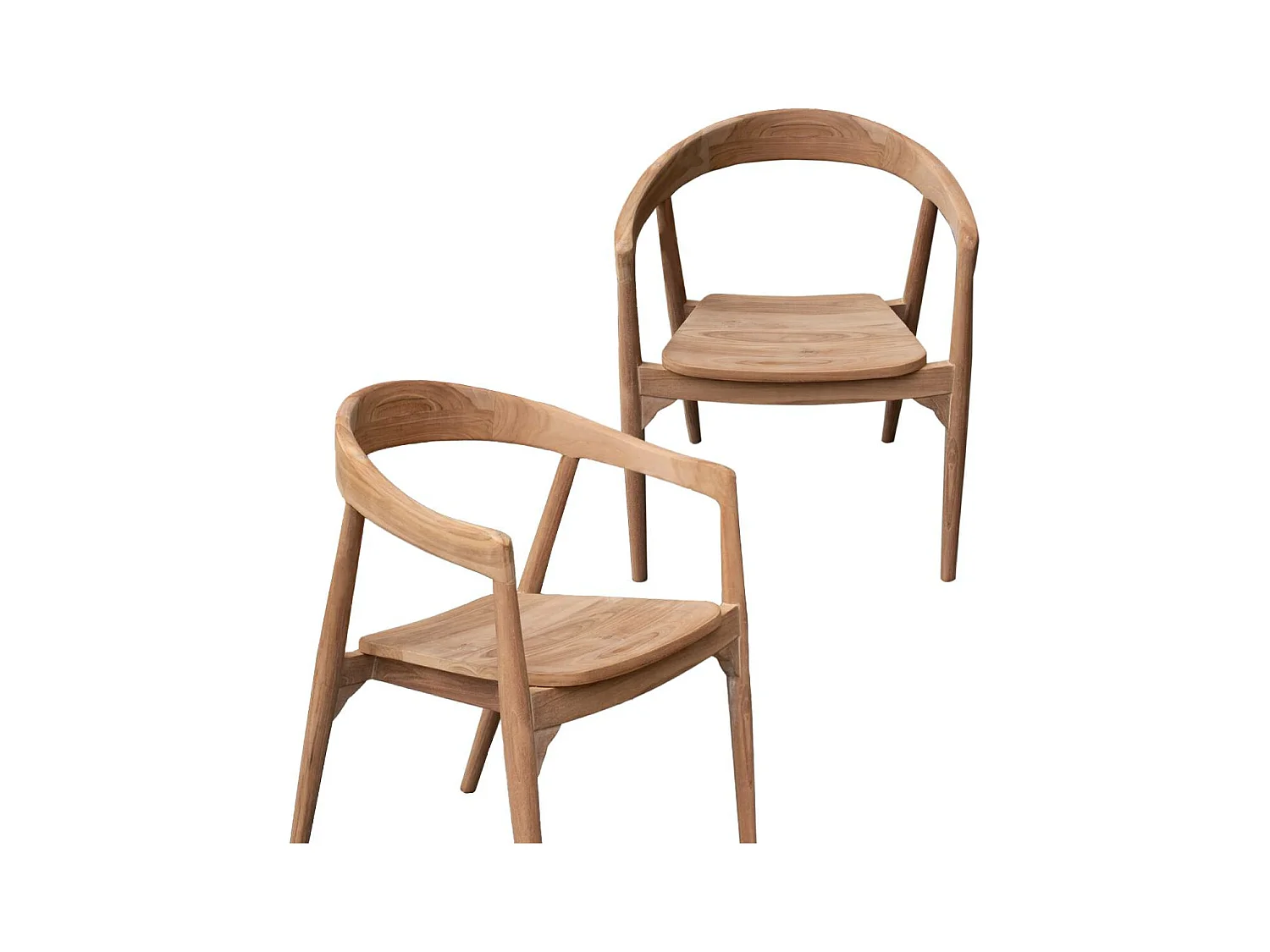 Chaise en bois de teck June (lot de 2)