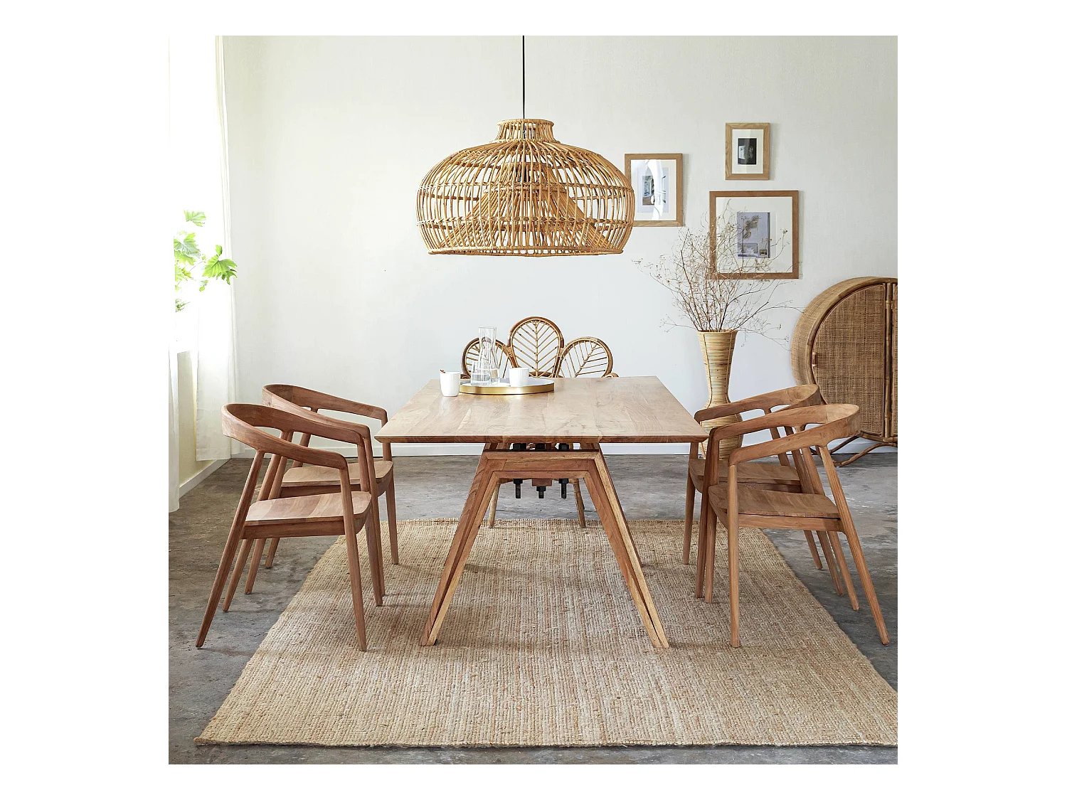 Chaise en bois de teck June (lot de 2)