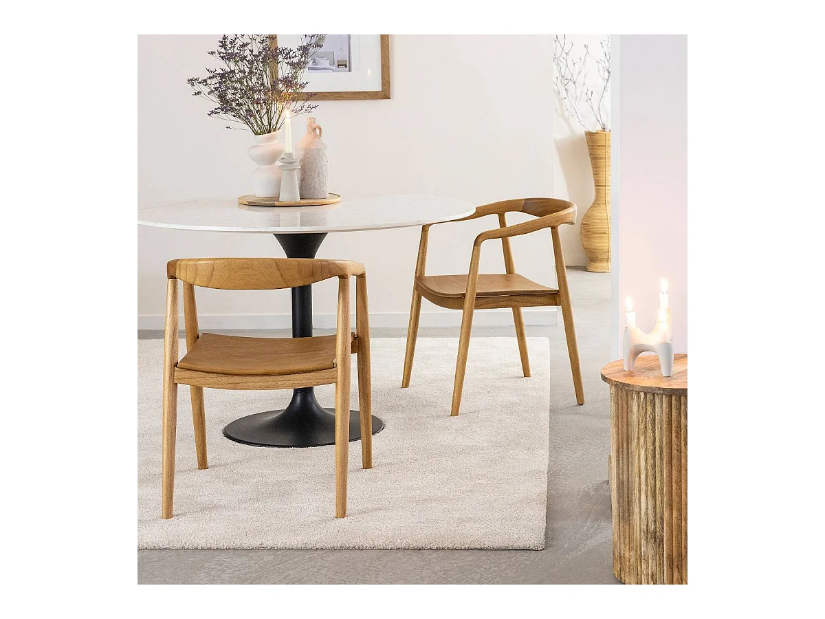 Chaise en bois de teck June (lot de 2)