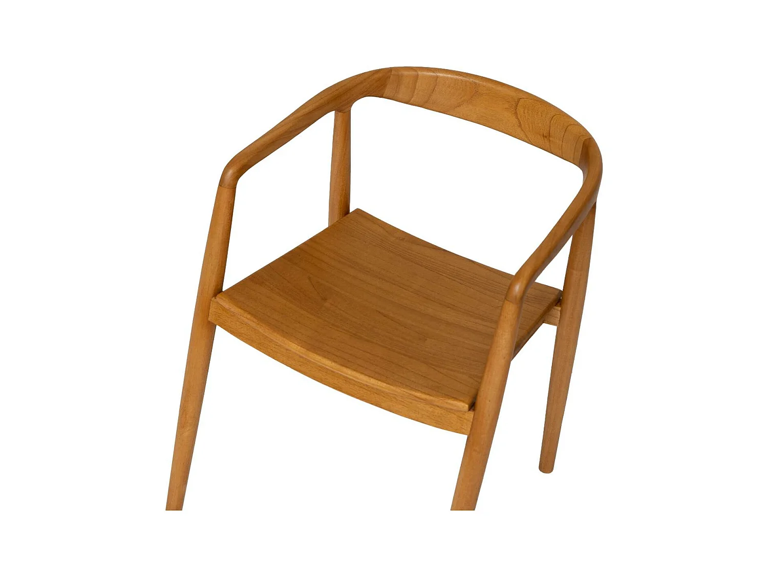 Lote de 2 sillas de madera de teca June para una gran mesa