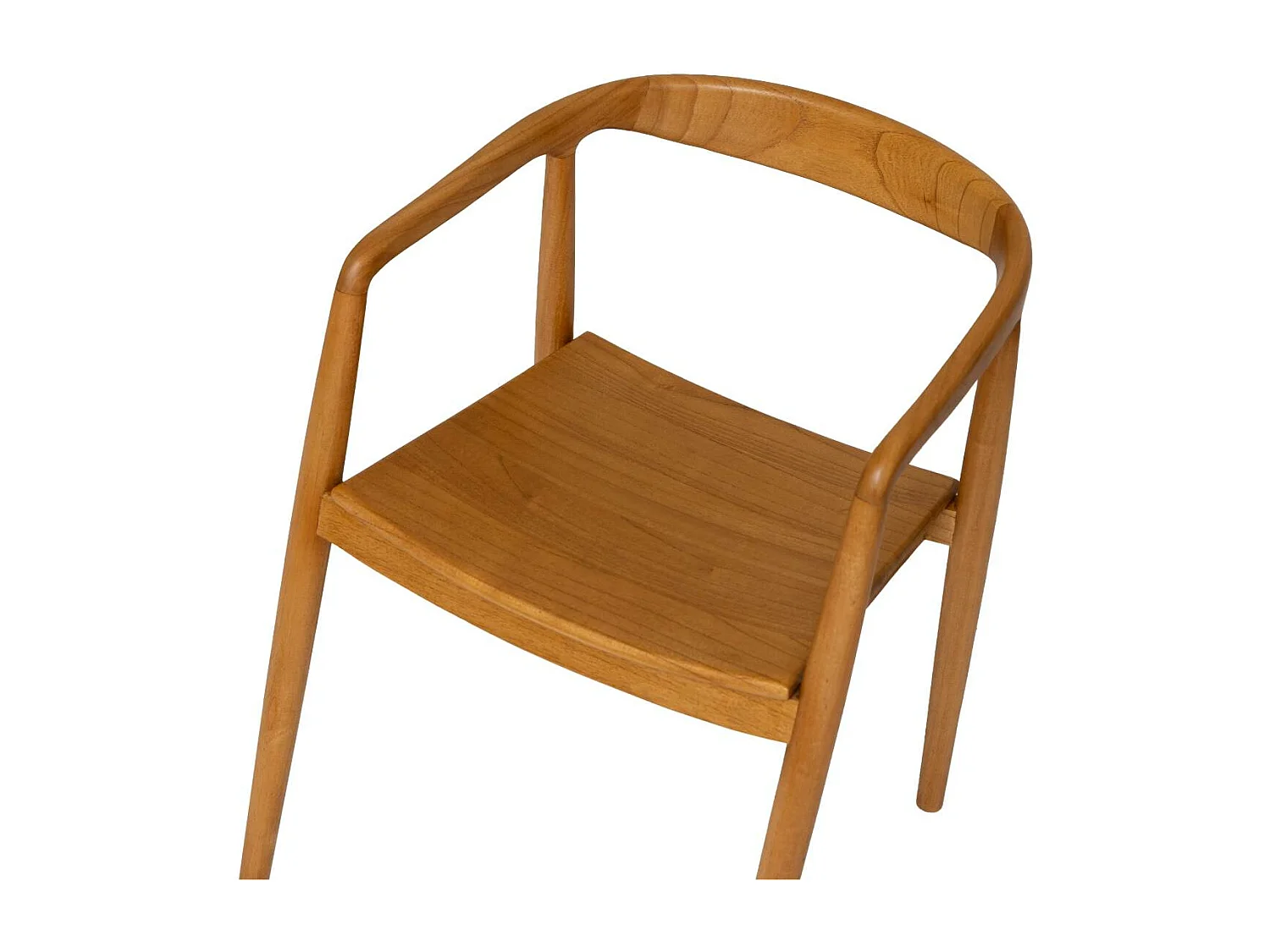 Lote de 2 sillas de madera de teca June para una gran mesa
