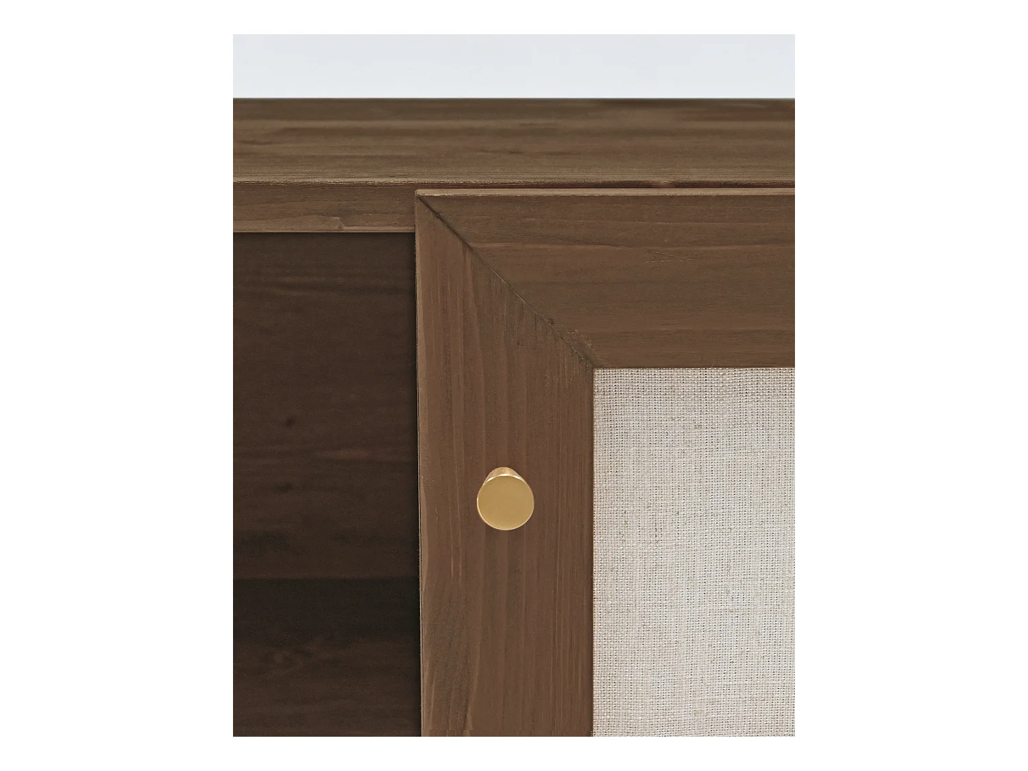 Meuble TV en bois de sapin marron 150x40cm - LINEN - DECOWOOD