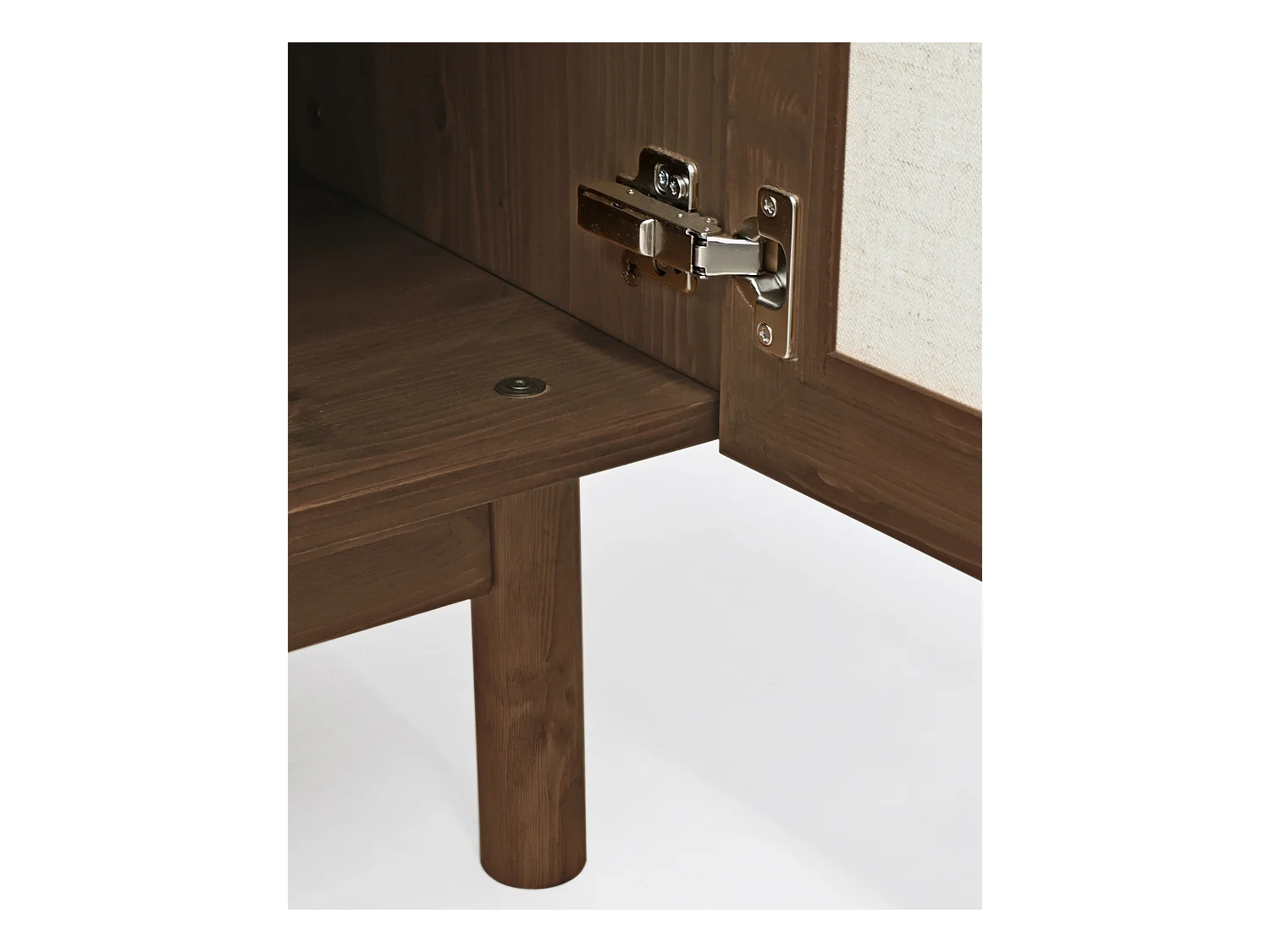 Meuble TV en bois de sapin marron 150x40cm - LINEN - DECOWOOD