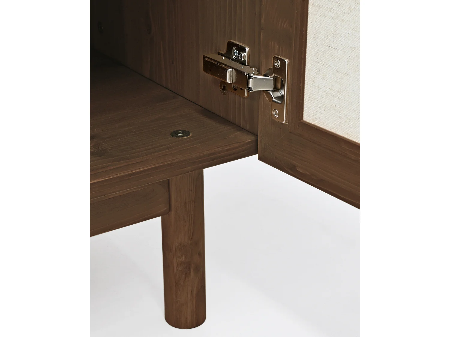 Meuble TV en bois de sapin marron 150x40cm - LINEN - DECOWOOD