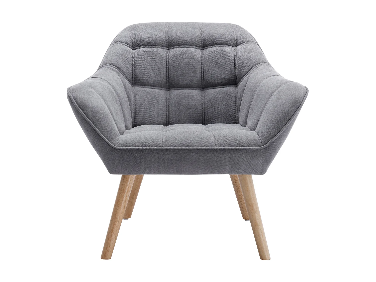 Fauteuil en tissu gris CASERTA