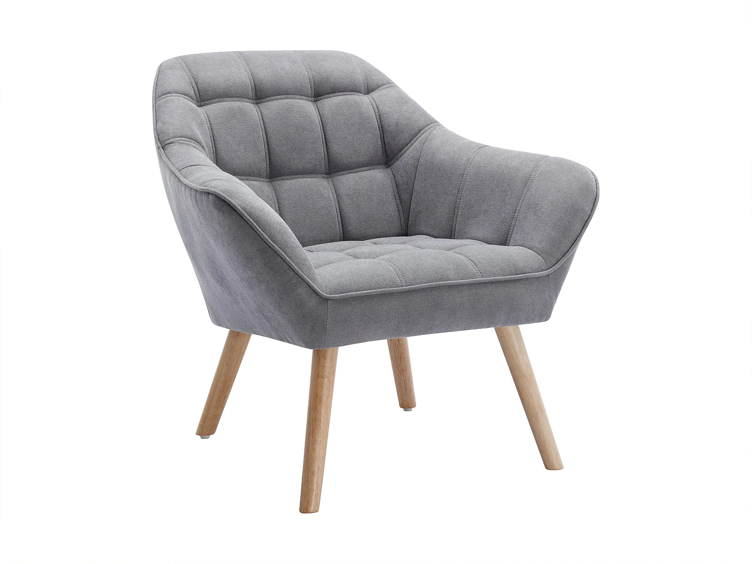 Fauteuil en tissu gris CASERTA