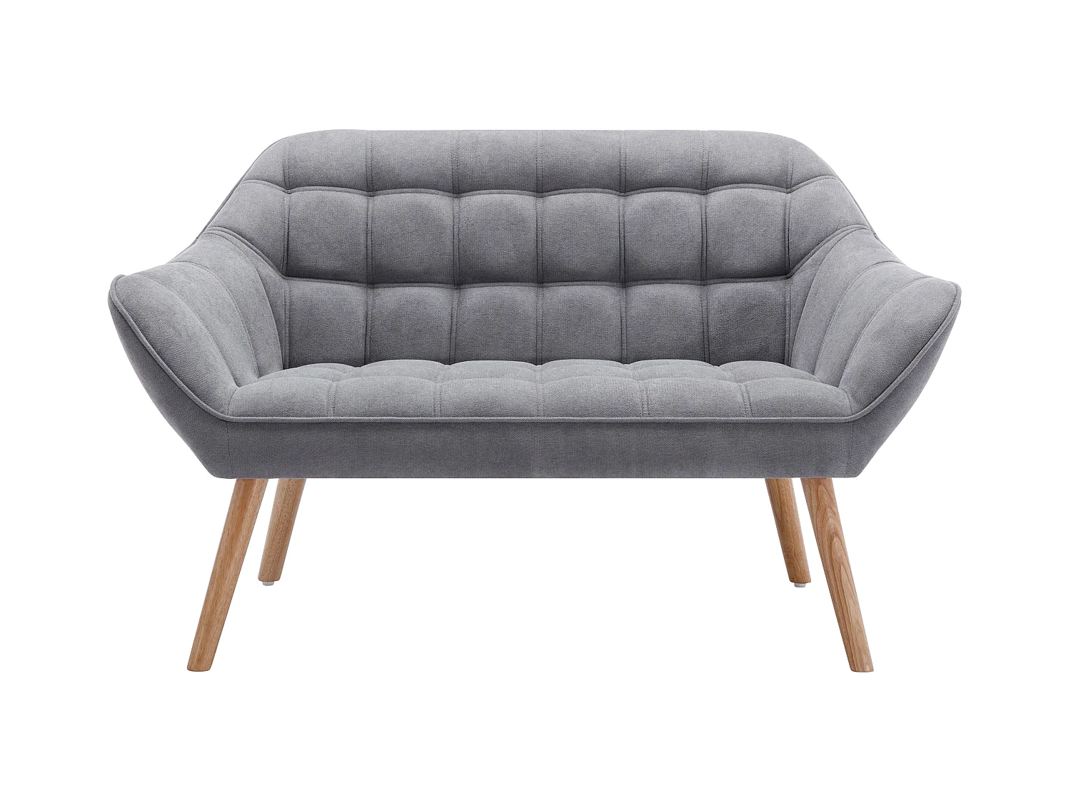 2-sits soffa i grått tyg CASERTA