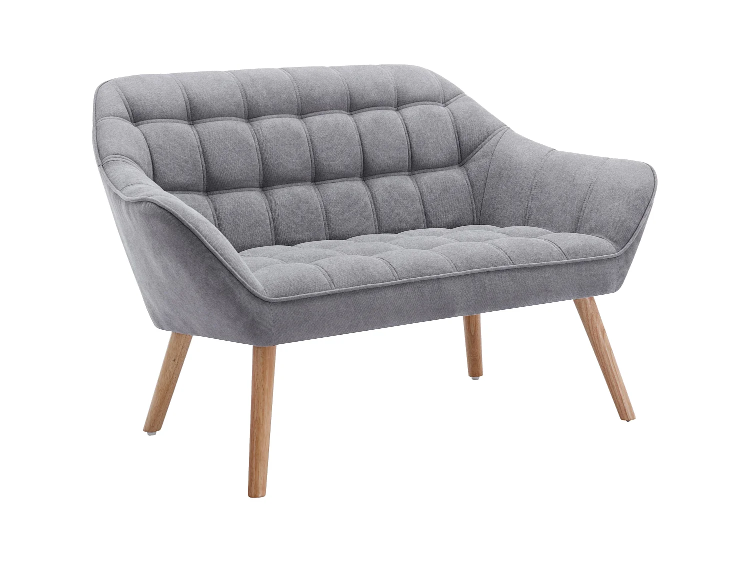 2-sits soffa i grått tyg CASERTA