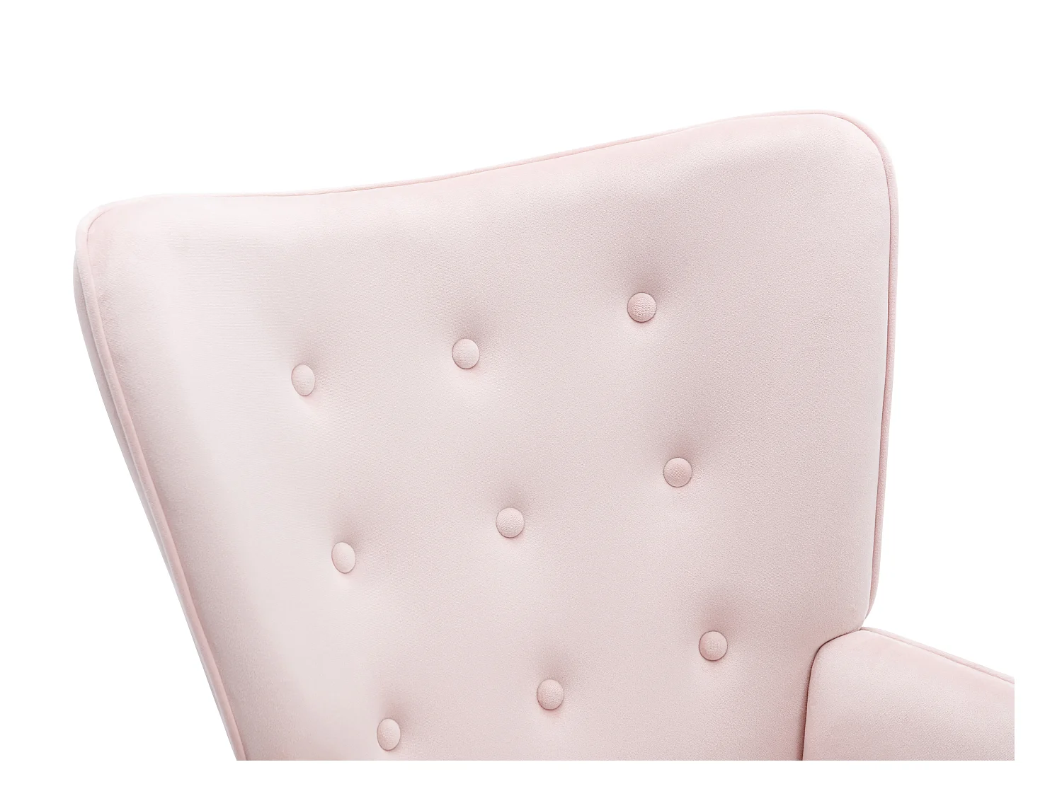 Fotel z różowego weluru - VATELY