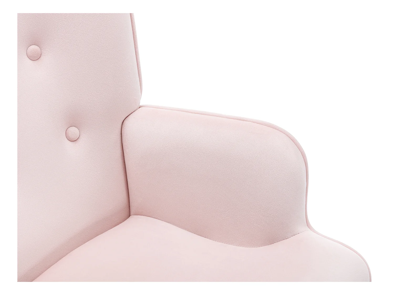 Fotel z różowego weluru - VATELY