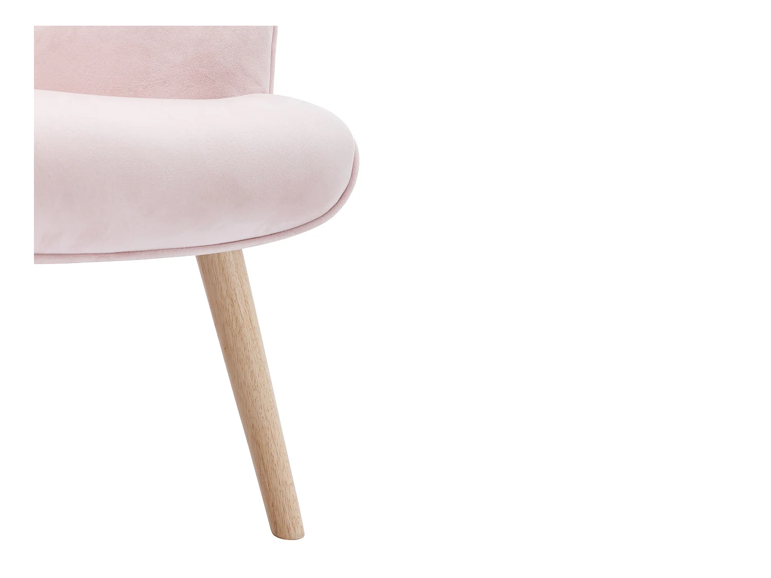 Fotel z różowego weluru - VATELY