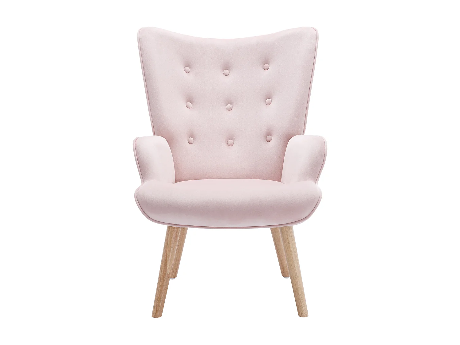 Sammetsfåtölj i rosa VATELY