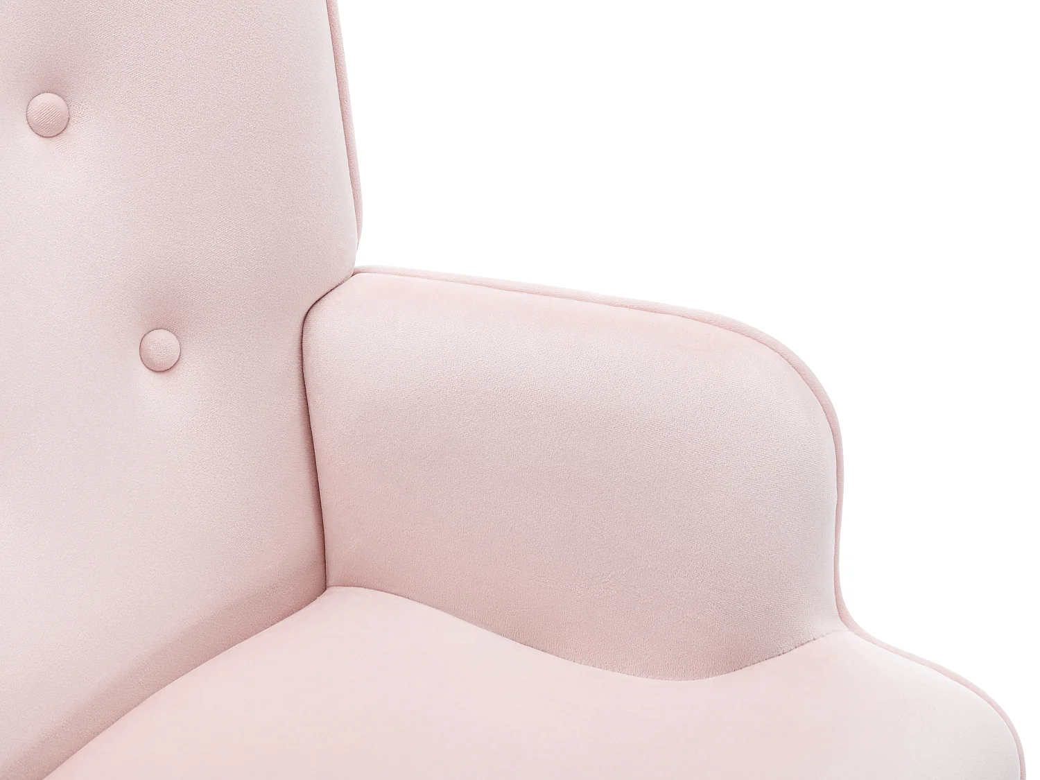 Sammetsfåtölj i rosa VATELY