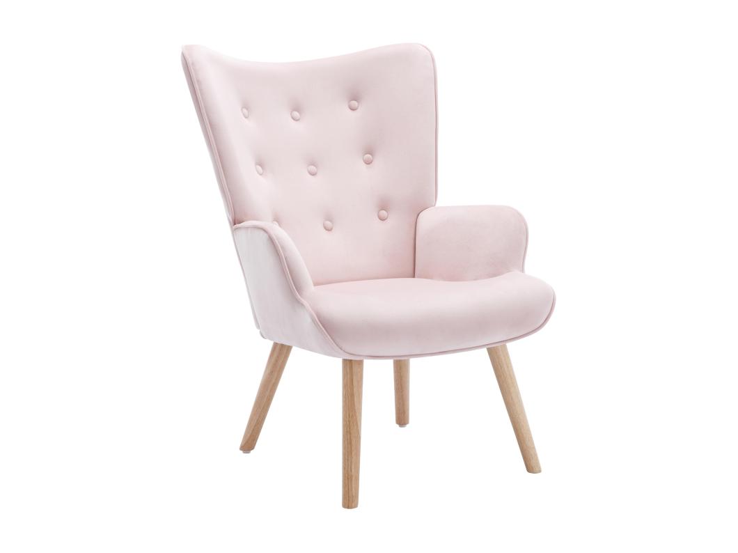 Sessel - Samt - Rosa - VATELY