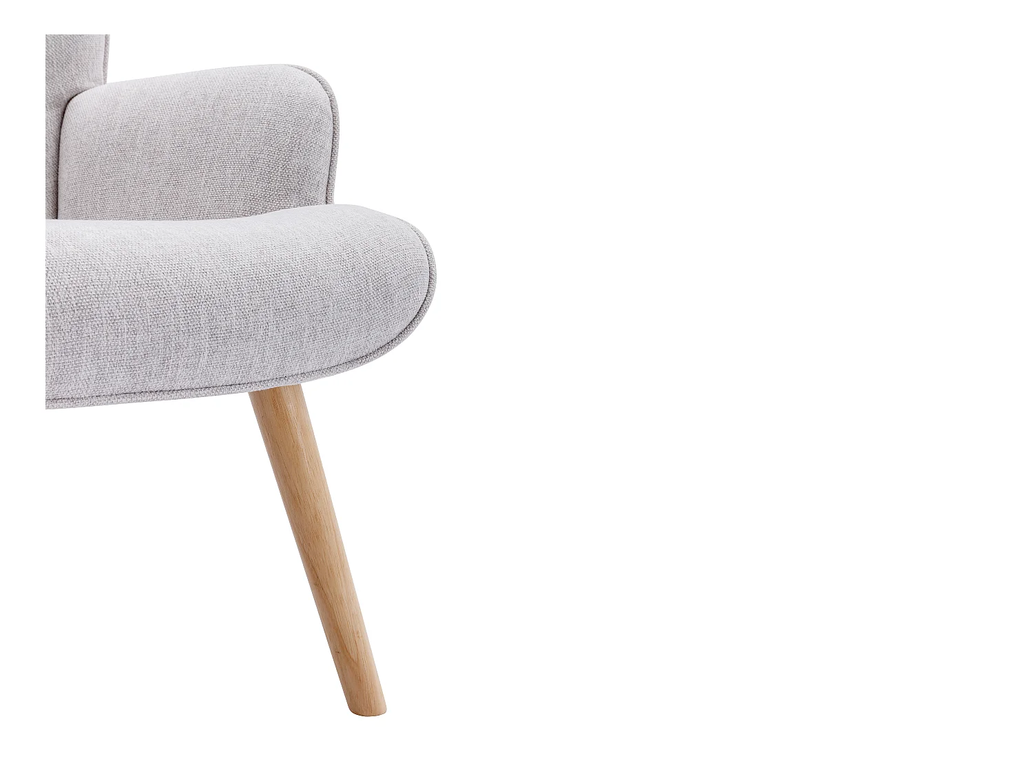 Fauteuil en tissu gris clair VATELY